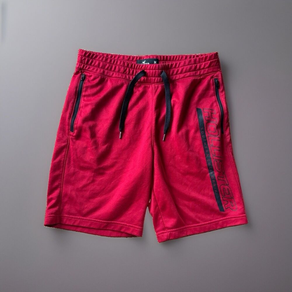 Hollister Men Shorts Sweatshorts Fleece Sweat Shorts Jogger Spellout Y2K 🔥RARE